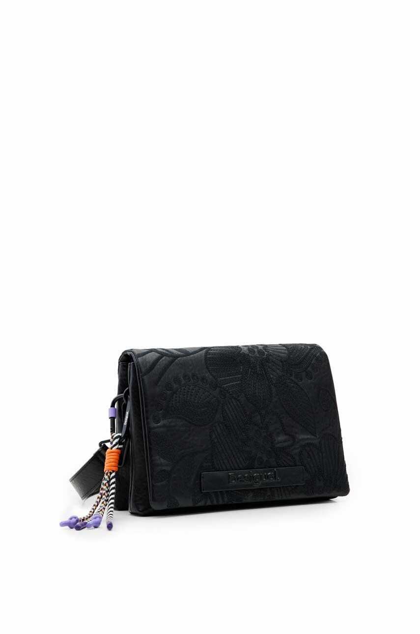 Desigual poseta culoarea negru - Pled.ro