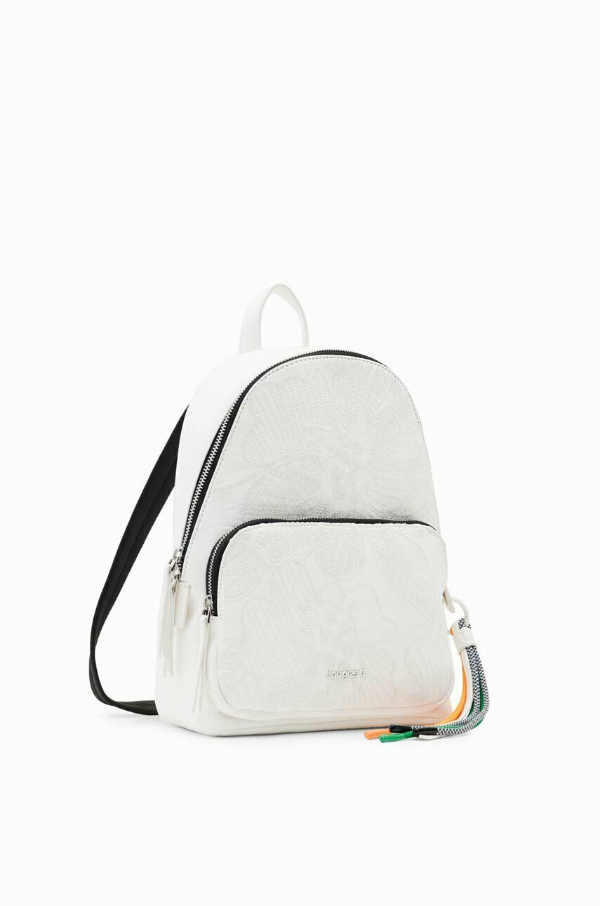 Desigual rucsac femei culoarea alb mic neted - Pled.ro