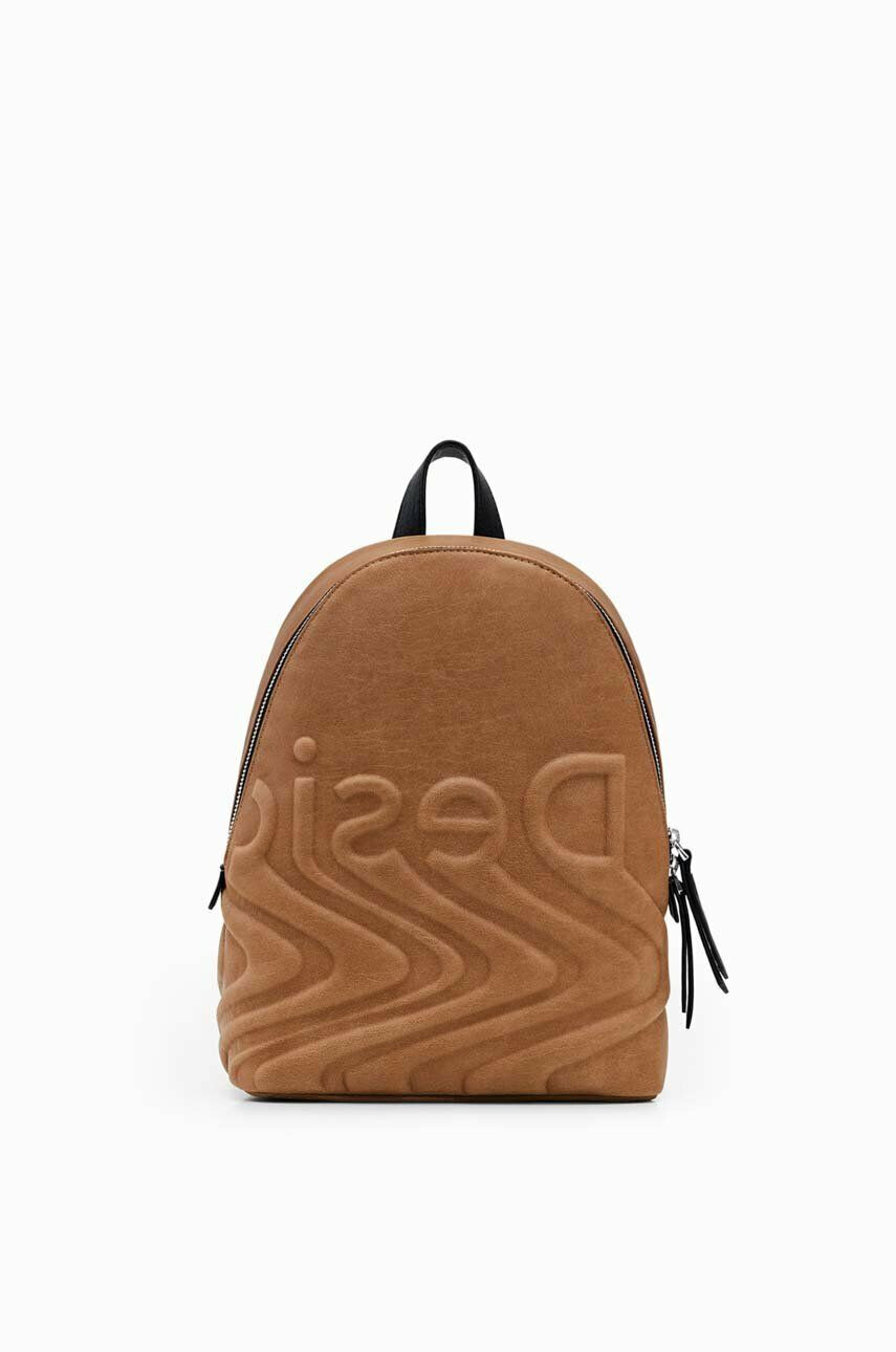 Desigual rucsac femei culoarea bej mic neted - Pled.ro