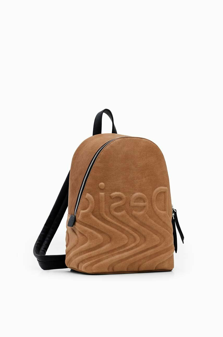 Desigual rucsac femei culoarea bej mic neted - Pled.ro