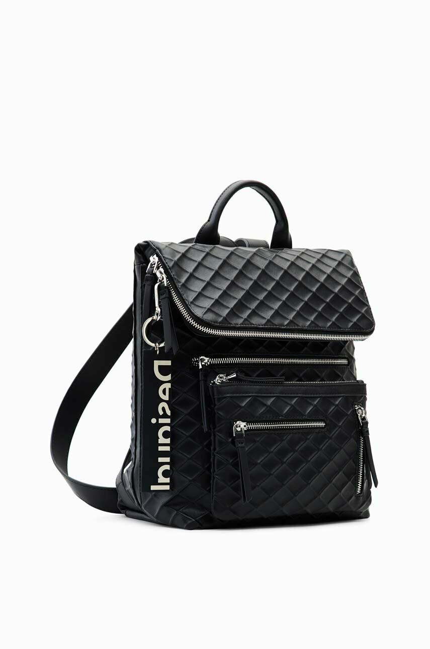 Desigual rucsac femei culoarea negru mare neted - Pled.ro