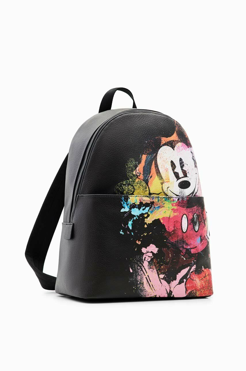 Desigual rucsac femei culoarea negru mare cu imprimeu - Pled.ro