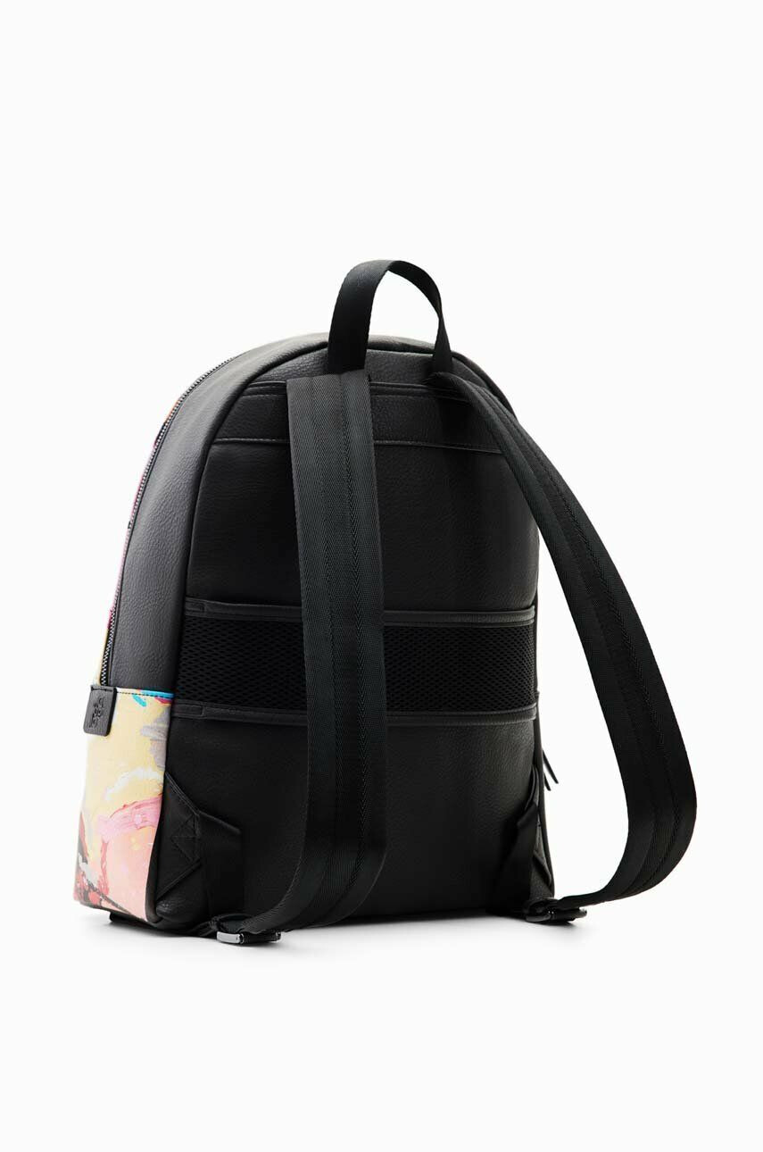 Desigual rucsac femei culoarea negru mare cu imprimeu - Pled.ro