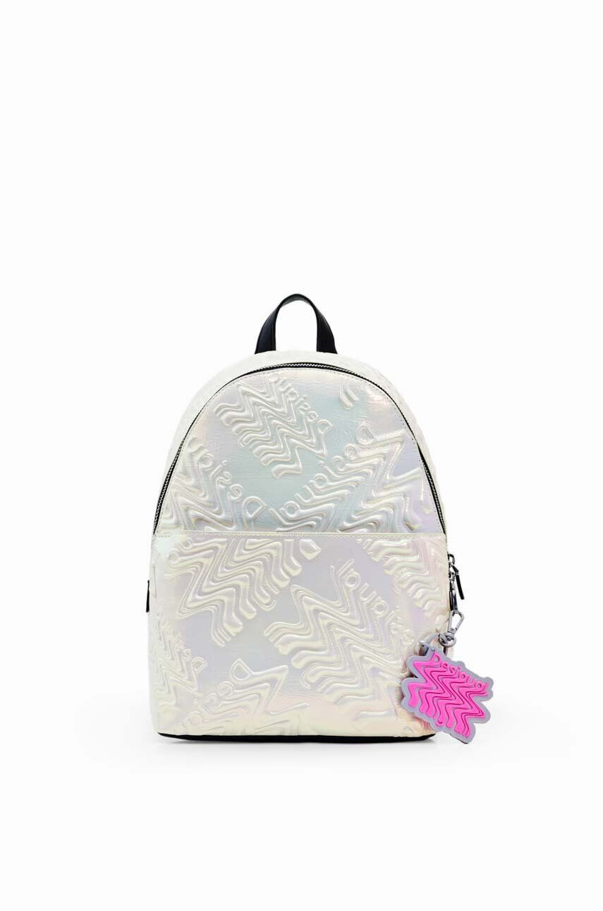 Desigual rucsac femei culoarea argintiu mic neted - Pled.ro