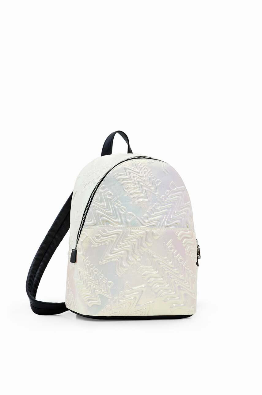 Desigual rucsac femei culoarea argintiu mic neted - Pled.ro