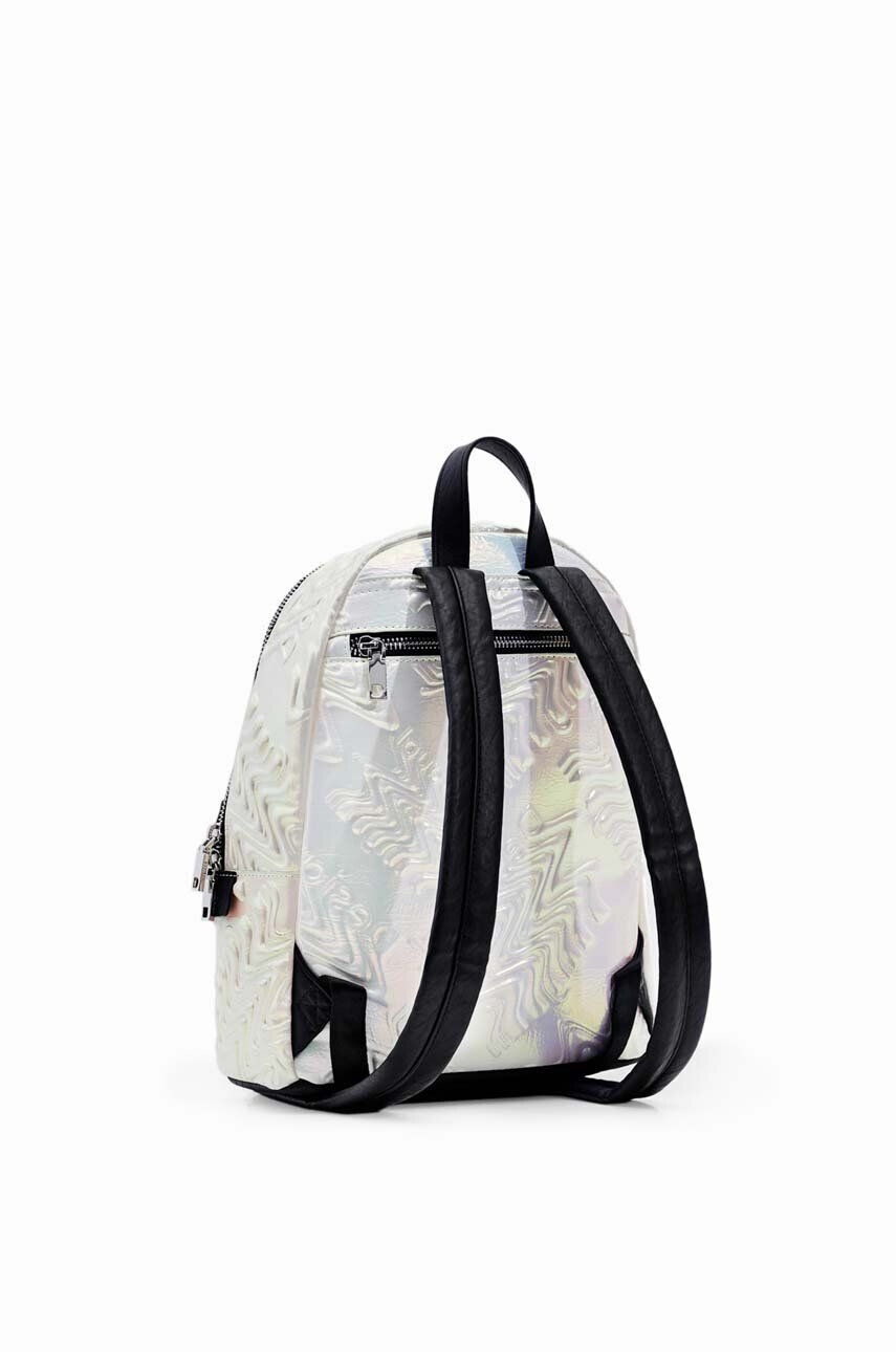 Desigual rucsac femei culoarea argintiu mic neted - Pled.ro