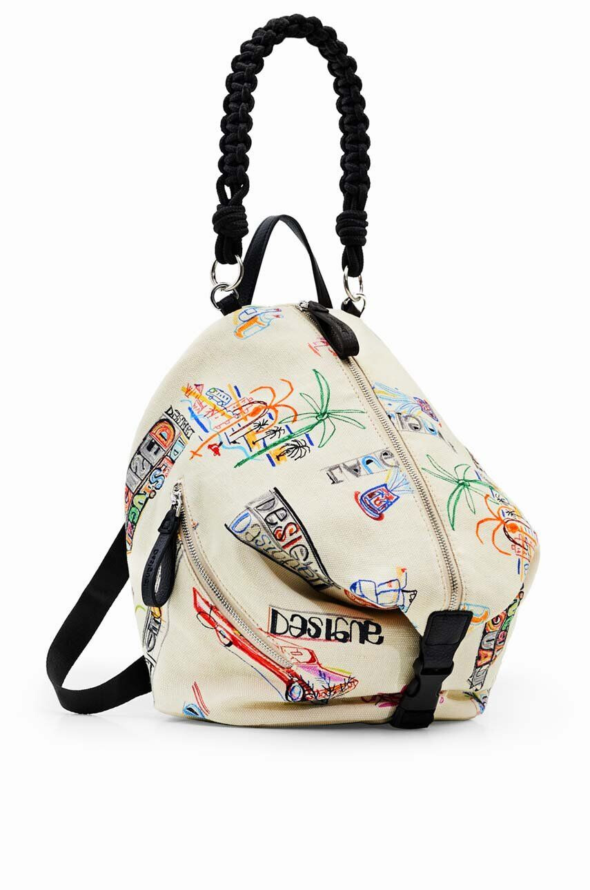 Desigual rucsac femei culoarea alb mare modelator - Pled.ro