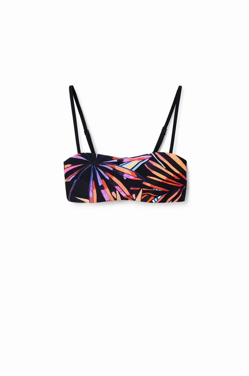 Desigual sutien de baie culoarea negru cupa moale - Pled.ro