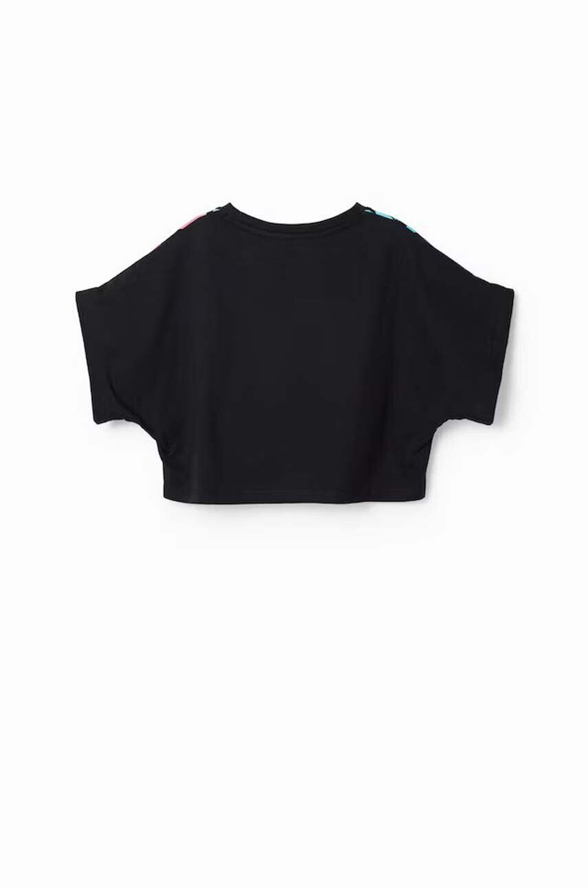 Desigual tricou de bumbac pentru copii culoarea negru - Pled.ro