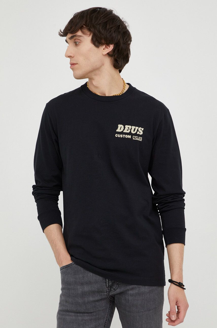 Deus Ex Machina longsleeve din bumbac culoarea alb - Pled.ro