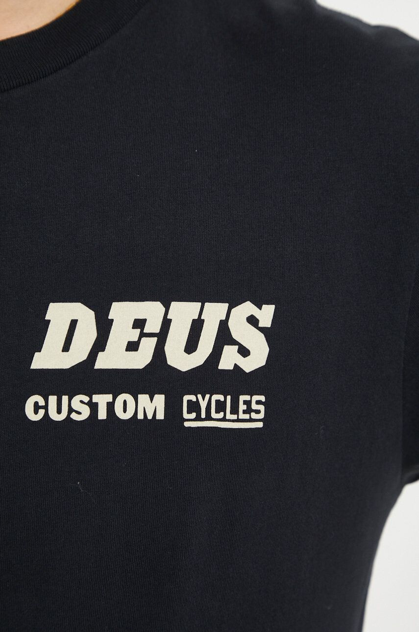 Deus Ex Machina longsleeve din bumbac culoarea alb - Pled.ro