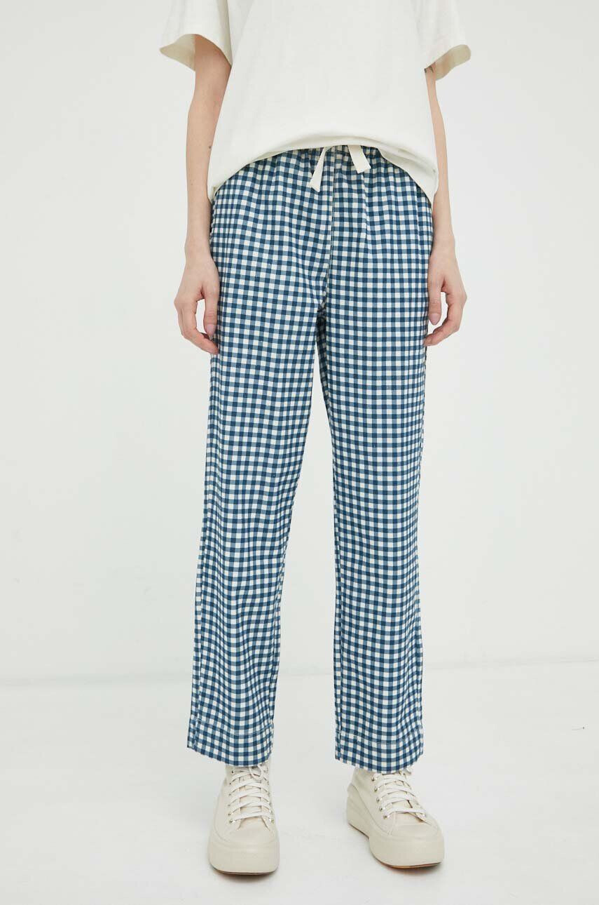 Deus Ex Machina pantaloni din amestec de in femei drept high waist - Pled.ro