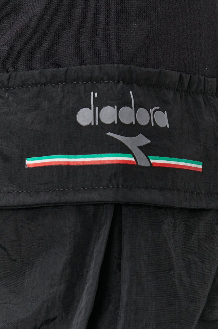 Diadora hanorac de bumbac culoarea galben cu imprimeu - Pled.ro