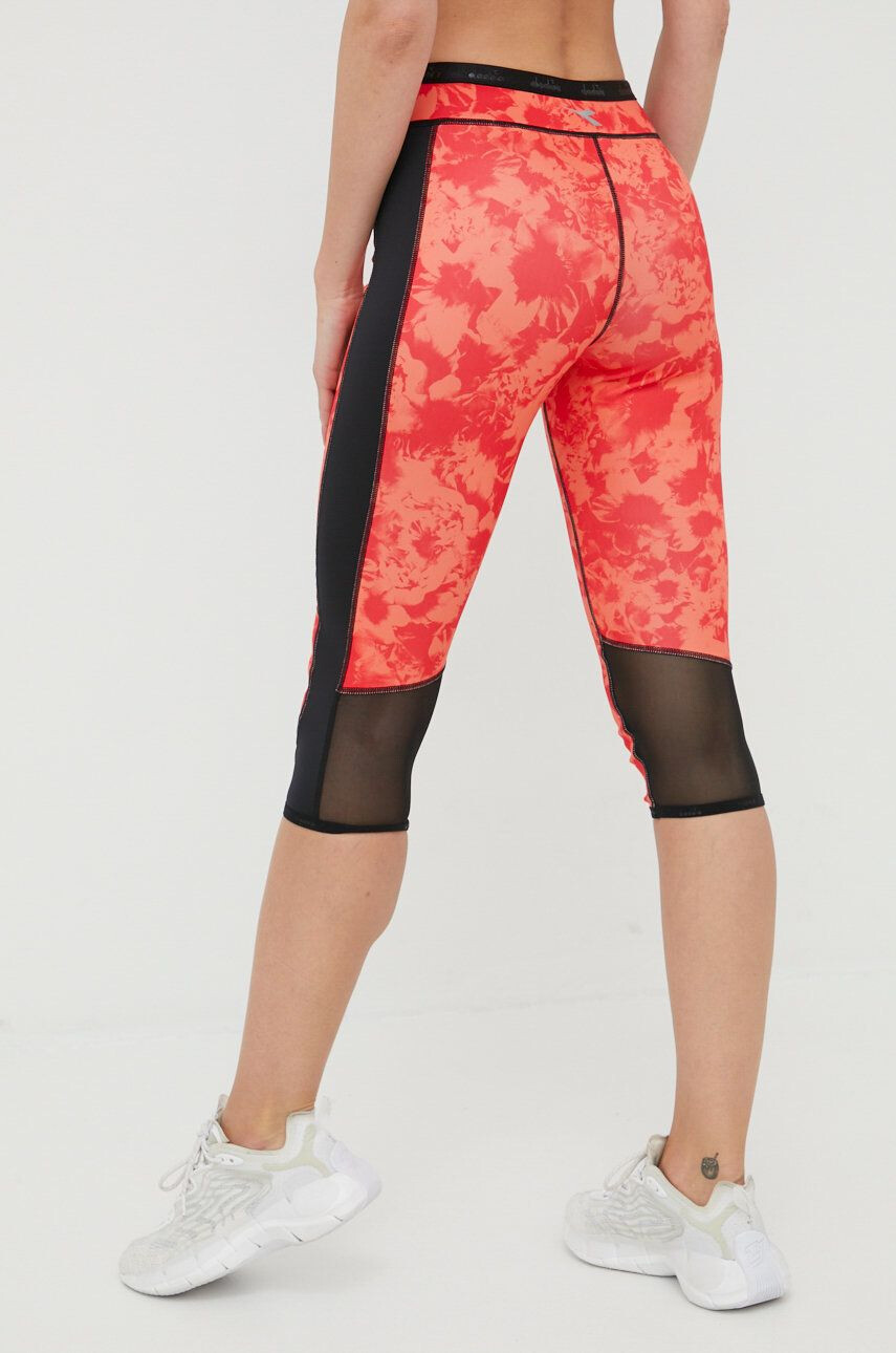 Diadora leggins de alergare Be One femei culoarea portocaliu modelator - Pled.ro