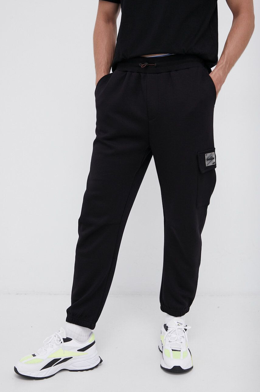 Diadora Pantaloni bărbați culoarea negru material neted - Pled.ro