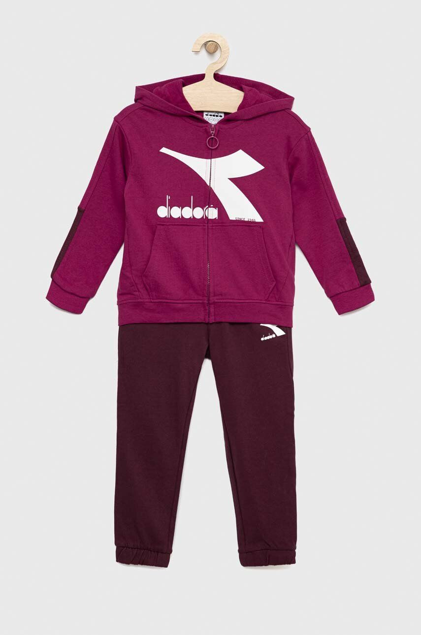 Diadora trening de bumbac pentru copii culoarea violet - Pled.ro