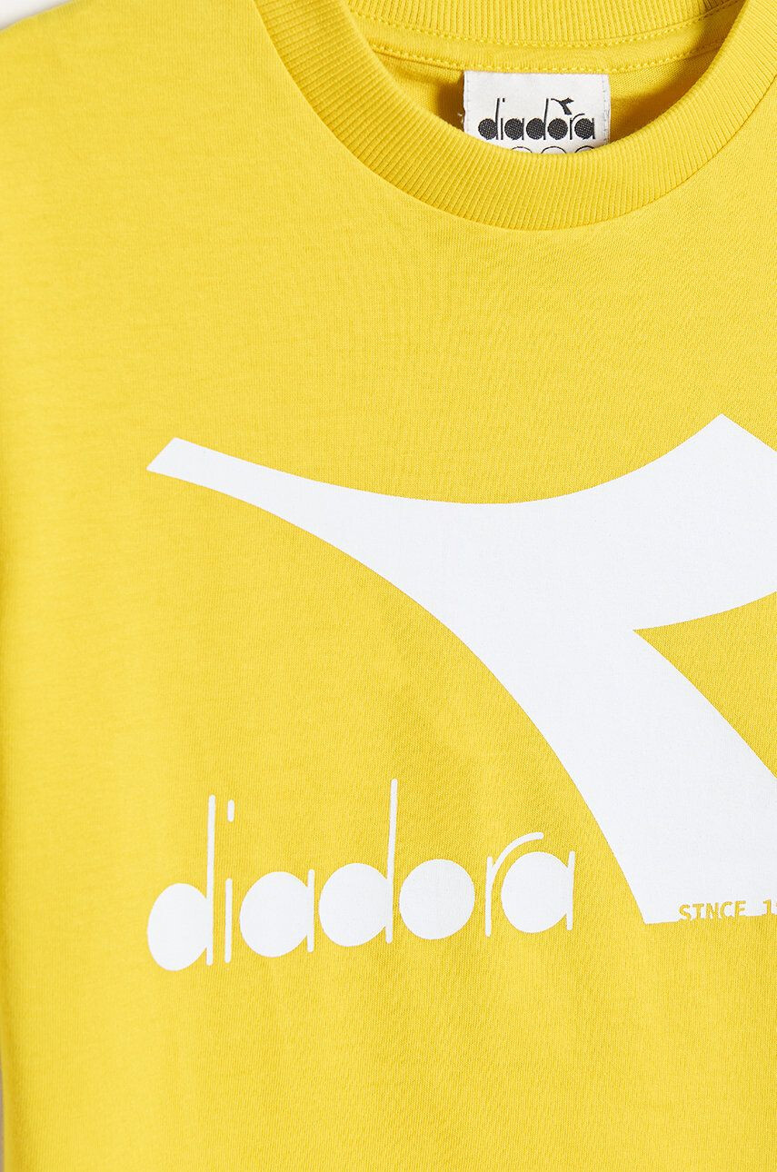 Diadora tricou de bumbac pentru copii culoarea galben - Pled.ro