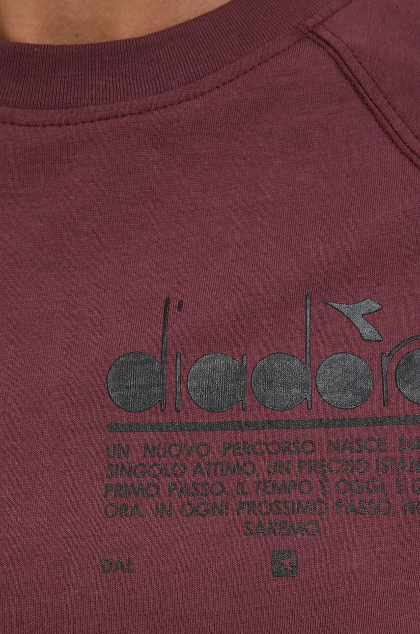 Diadora tricou din bumbac culoarea violet - Pled.ro