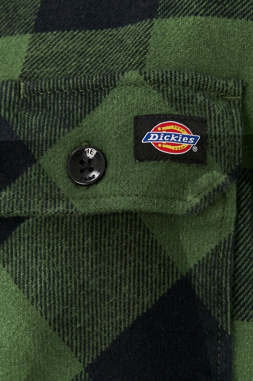 Dickies Cămașă bărbați culoarea verde cu guler clasic regular DK0A4XDZPG0-PINEGREEN - Pled.ro