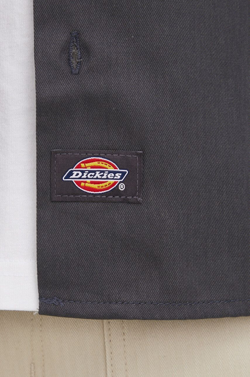 Dickies camasa barbati culoarea gri cu guler clasic regular - Pled.ro