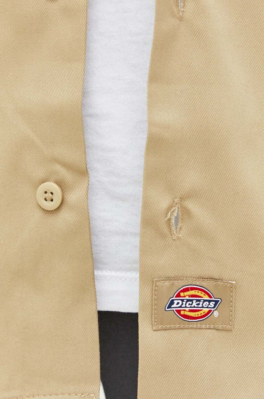 Dickies camasa barbati culoarea verde cu guler clasic regular - Pled.ro