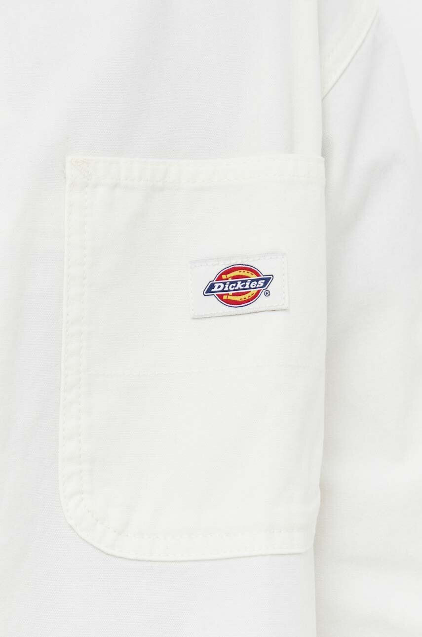 Dickies camasa din bumbac barbati culoarea bej cu guler clasic regular - Pled.ro