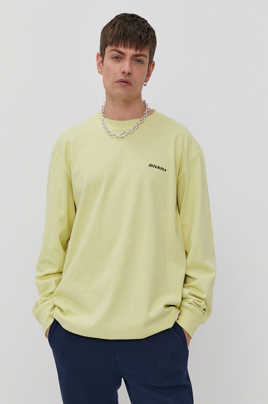 Dickies Longsleeve bărbați culoarea verde material neted - Pled.ro