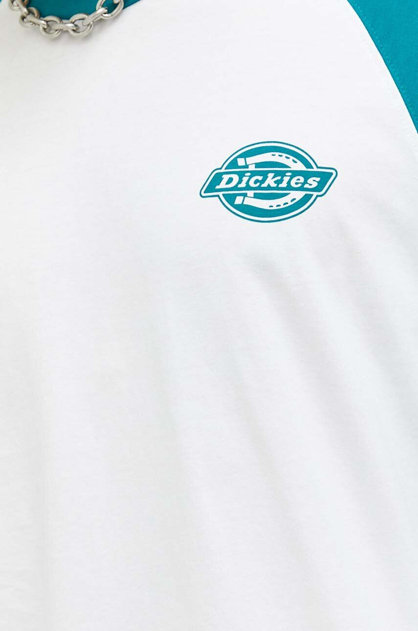 Dickies longsleeve din bumbac culoarea alb modelator - Pled.ro