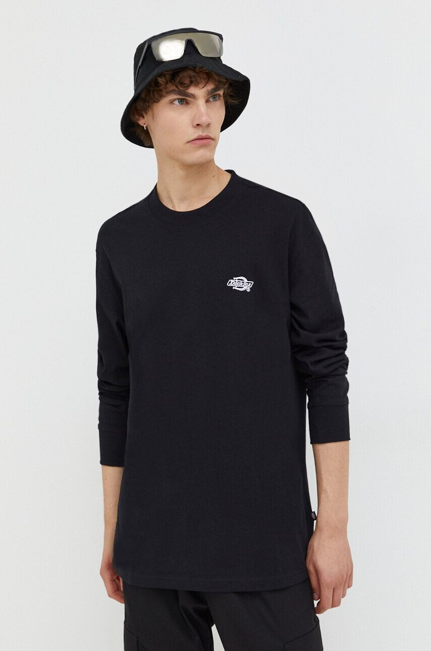 Dickies longsleeve din bumbac culoarea negru cu imprimeu - Pled.ro