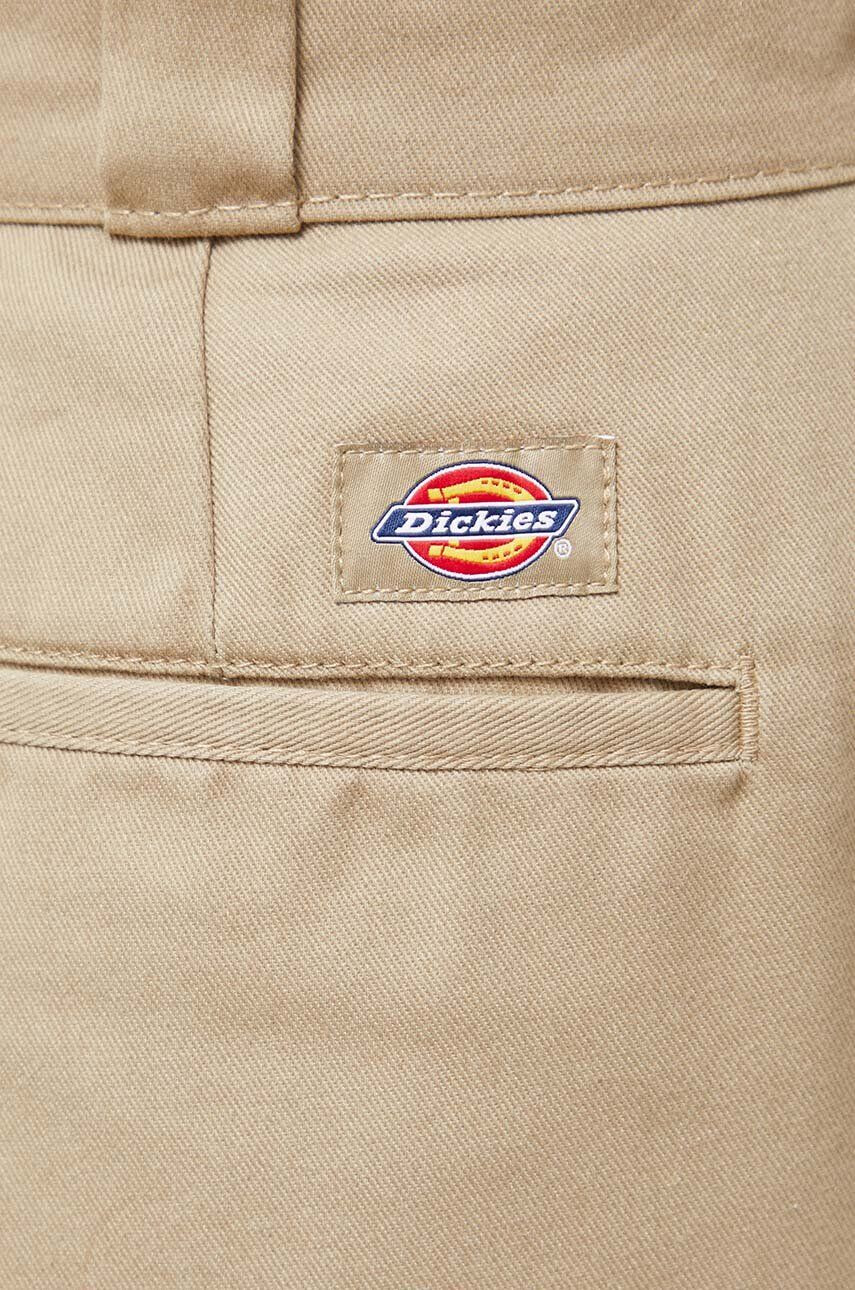 Dickies pantaloni femei culoarea bej drept high waist - Pled.ro