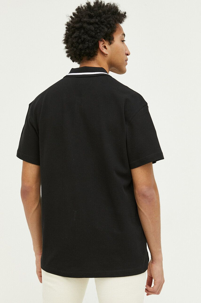 Dickies polo de bumbac culoarea negru neted - Pled.ro