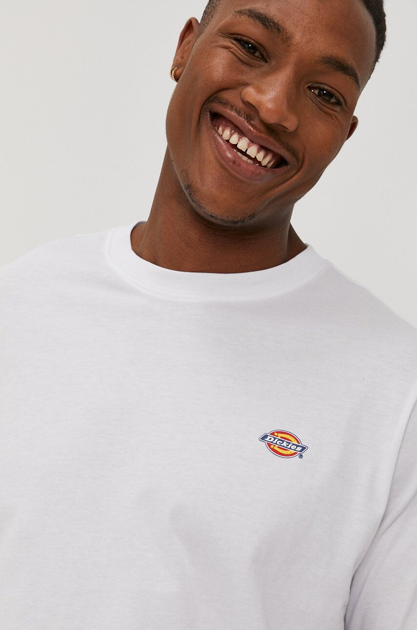 Dickies tricou bărbați culoarea alb material neted DK0A4XDBWHX-WHITE - Pled.ro