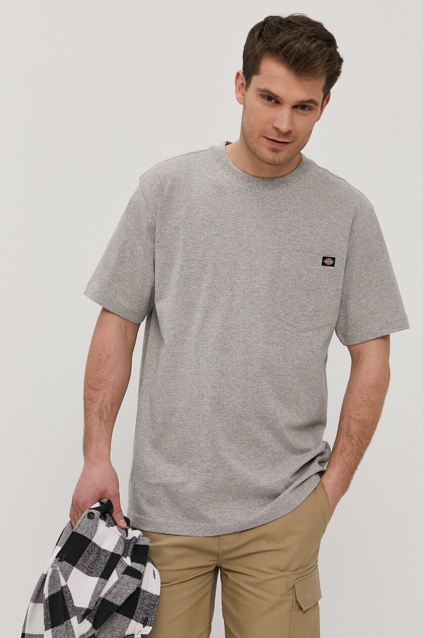 Dickies tricou bărbați culoarea gri material neted DK0A4TMOHG0-HEATHERGRE - Pled.ro