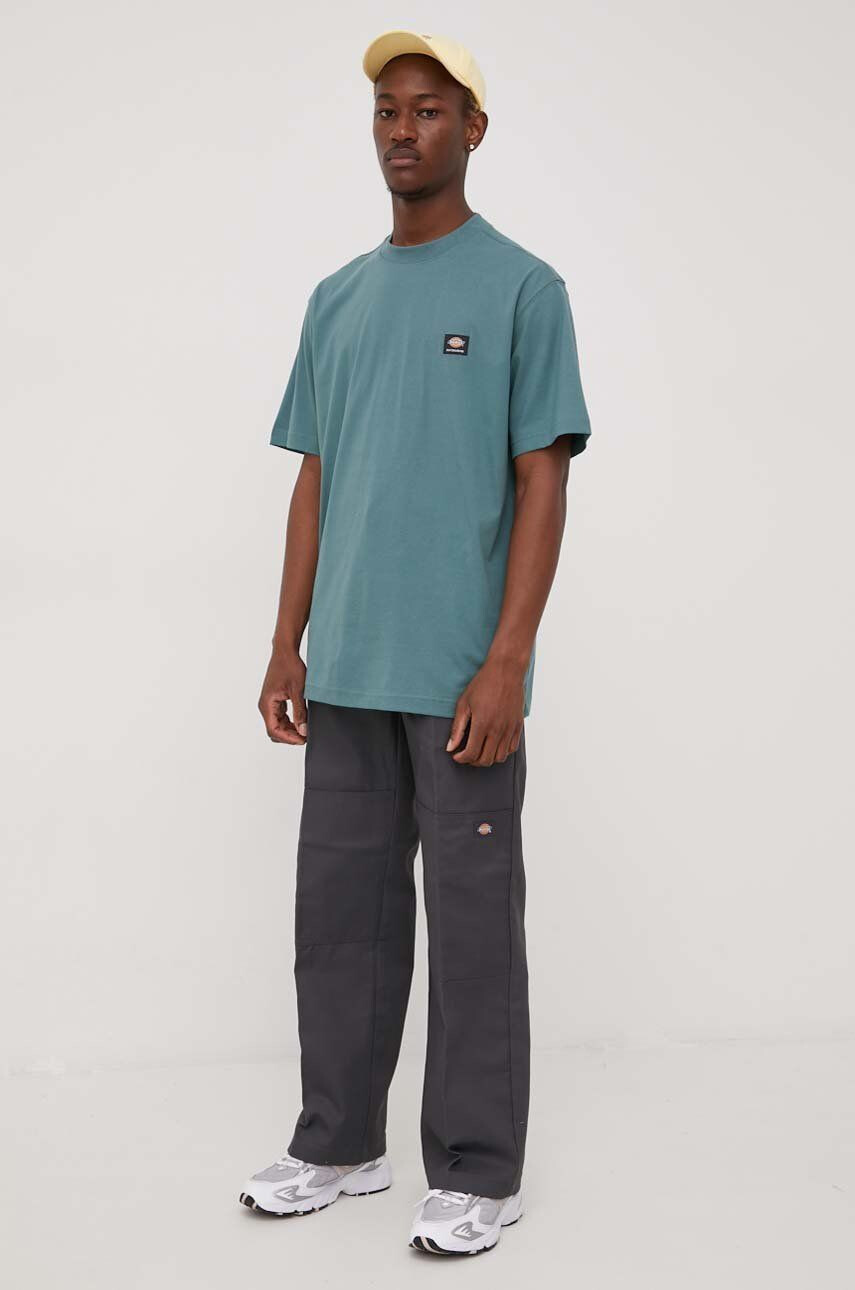 Dickies tricou din bumbac culoarea verde cu imprimeu - Pled.ro