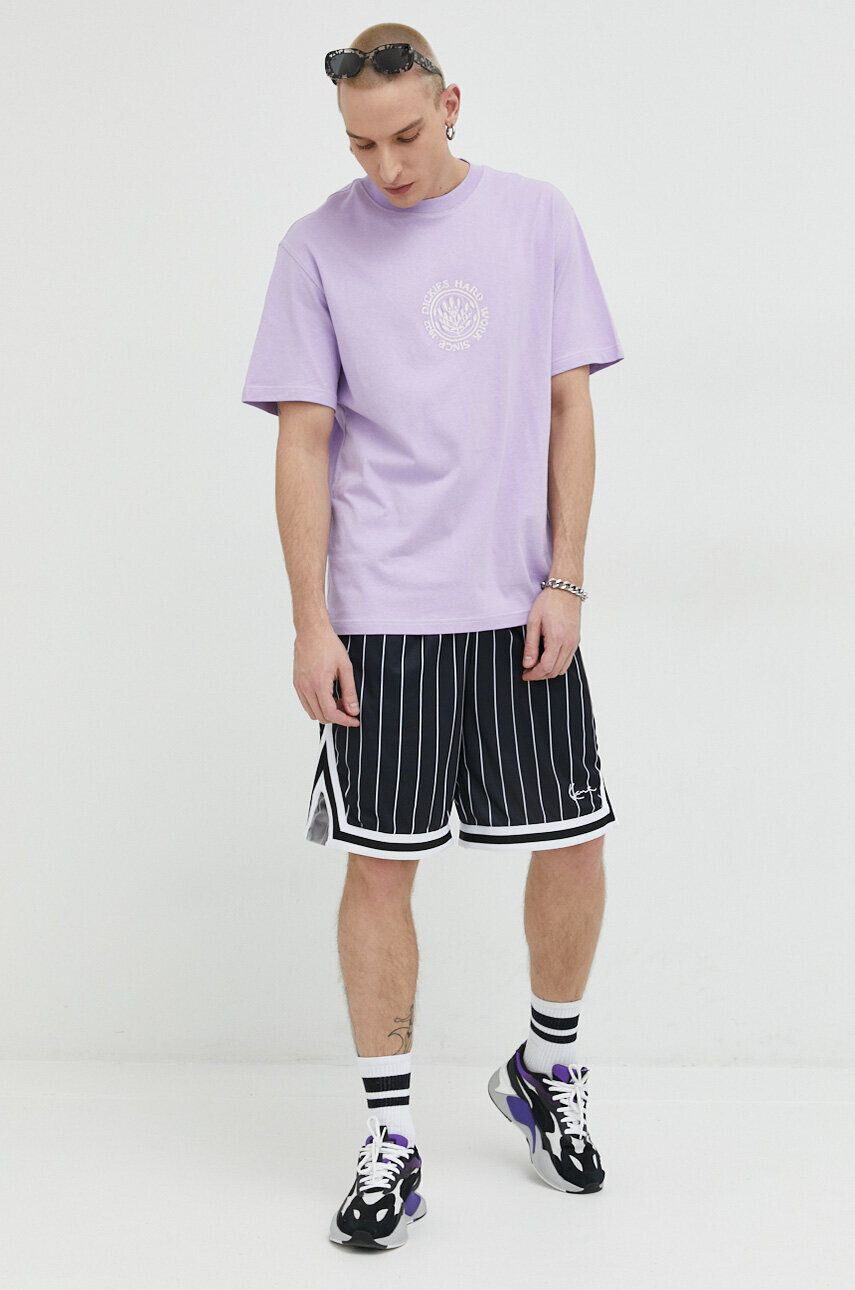 Dickies tricou din bumbac culoarea violet cu imprimeu - Pled.ro