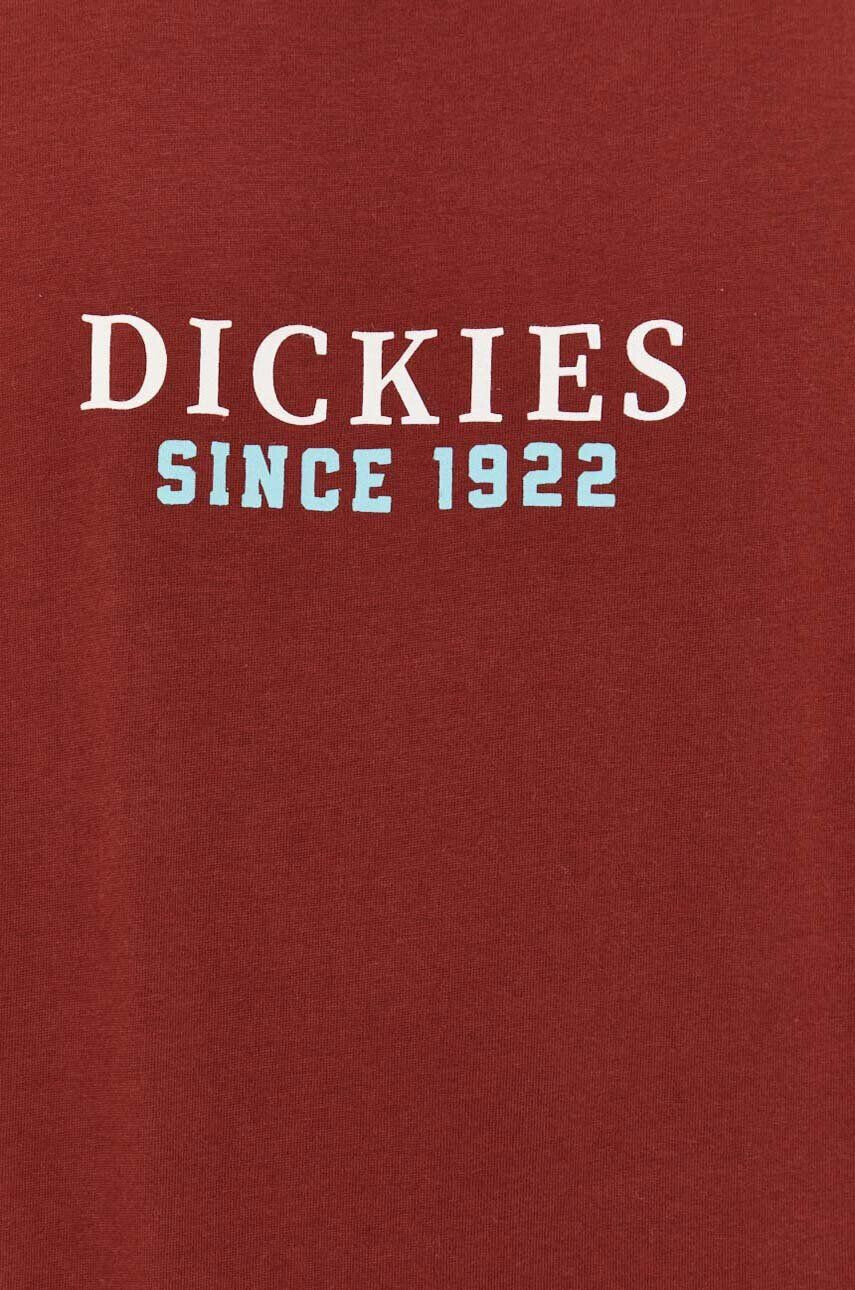 Dickies tricou din bumbac culoarea bordo cu imprimeu - Pled.ro