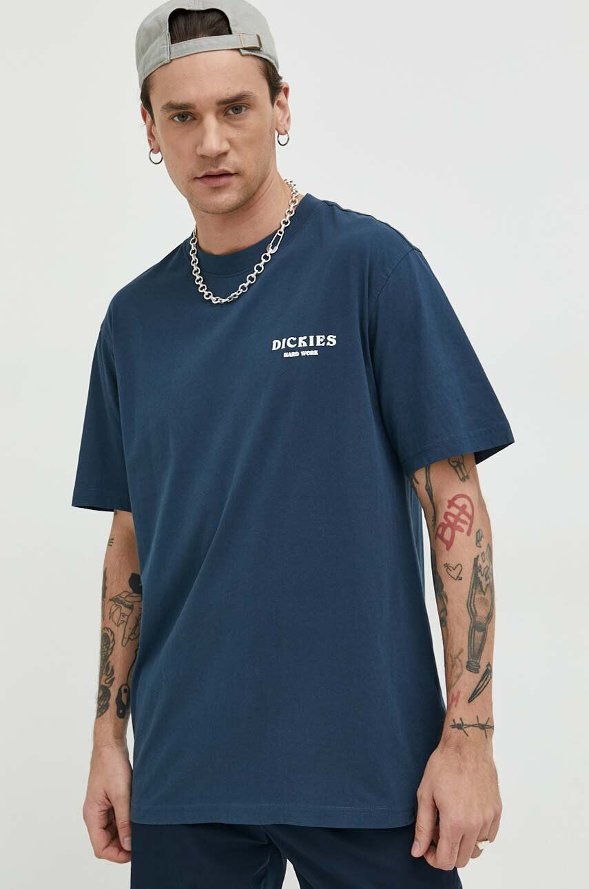 Dickies tricou din bumbac culoarea negru cu imprimeu - Pled.ro