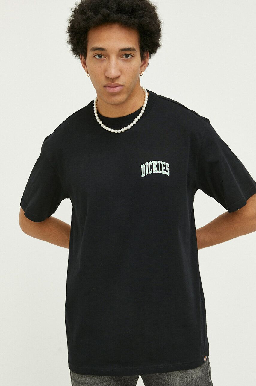 Dickies tricou din bumbac culoarea alb cu imprimeu - Pled.ro