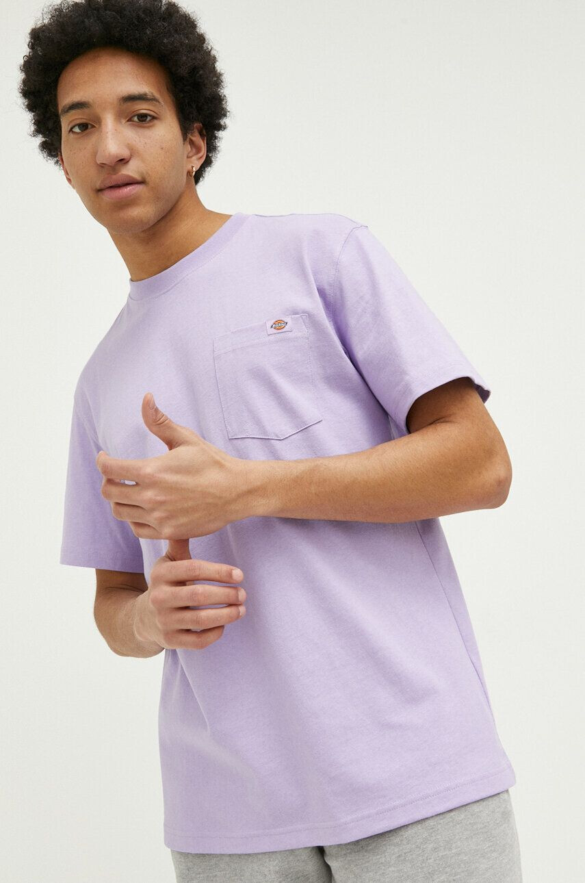 Dickies tricou din bumbac culoarea violet neted - Pled.ro