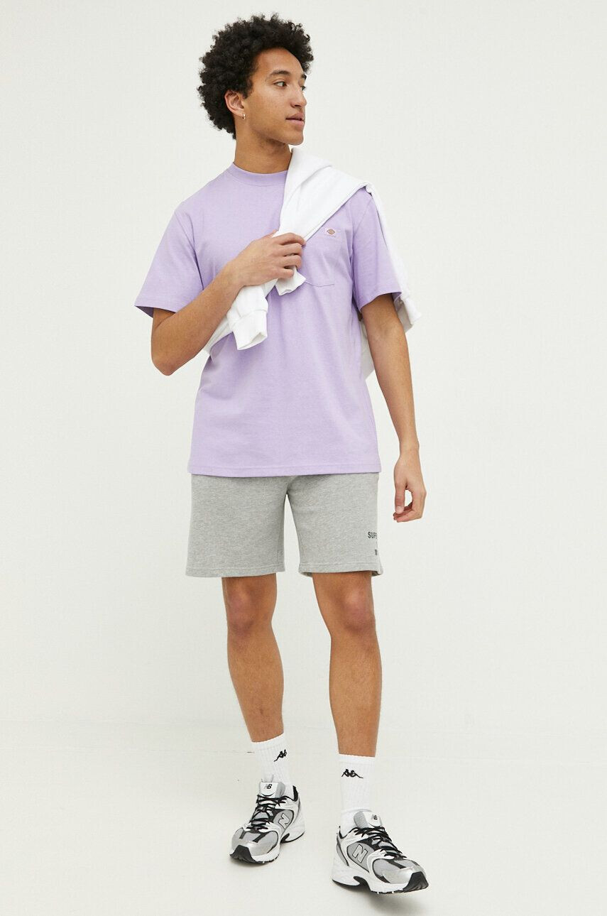 Dickies tricou din bumbac culoarea violet neted - Pled.ro