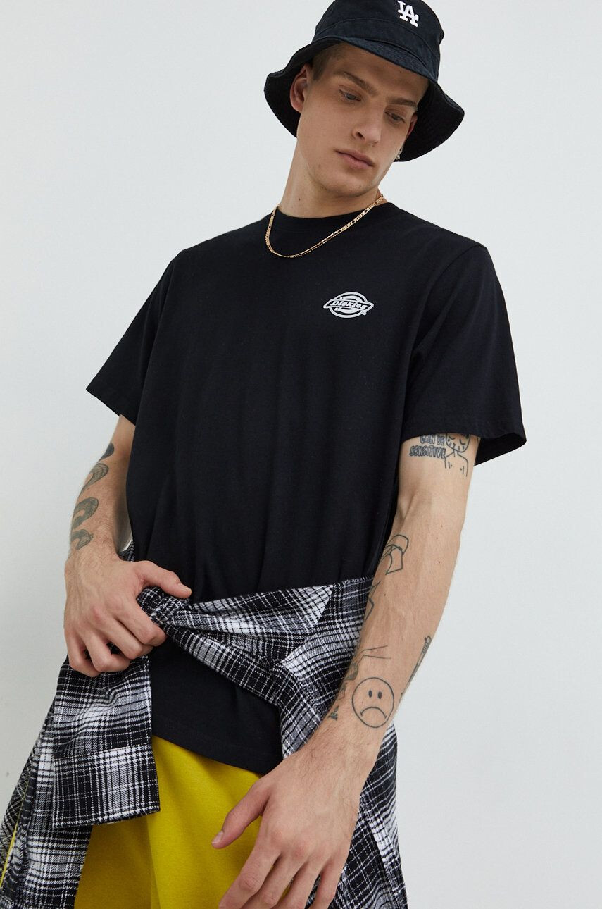 Dickies tricou din bumbac culoarea negru cu imprimeu - Pled.ro