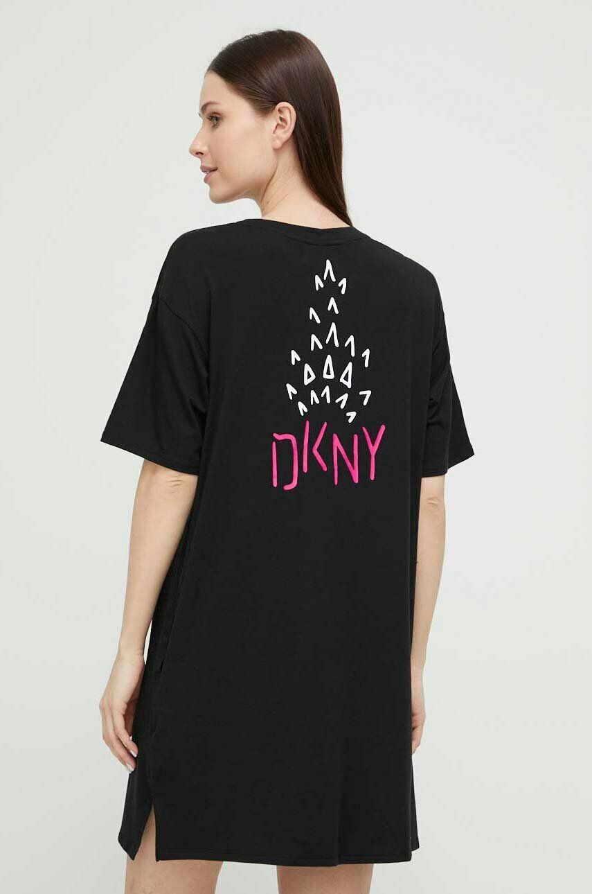 DKNY camasa de noapte femei culoarea negru - Pled.ro