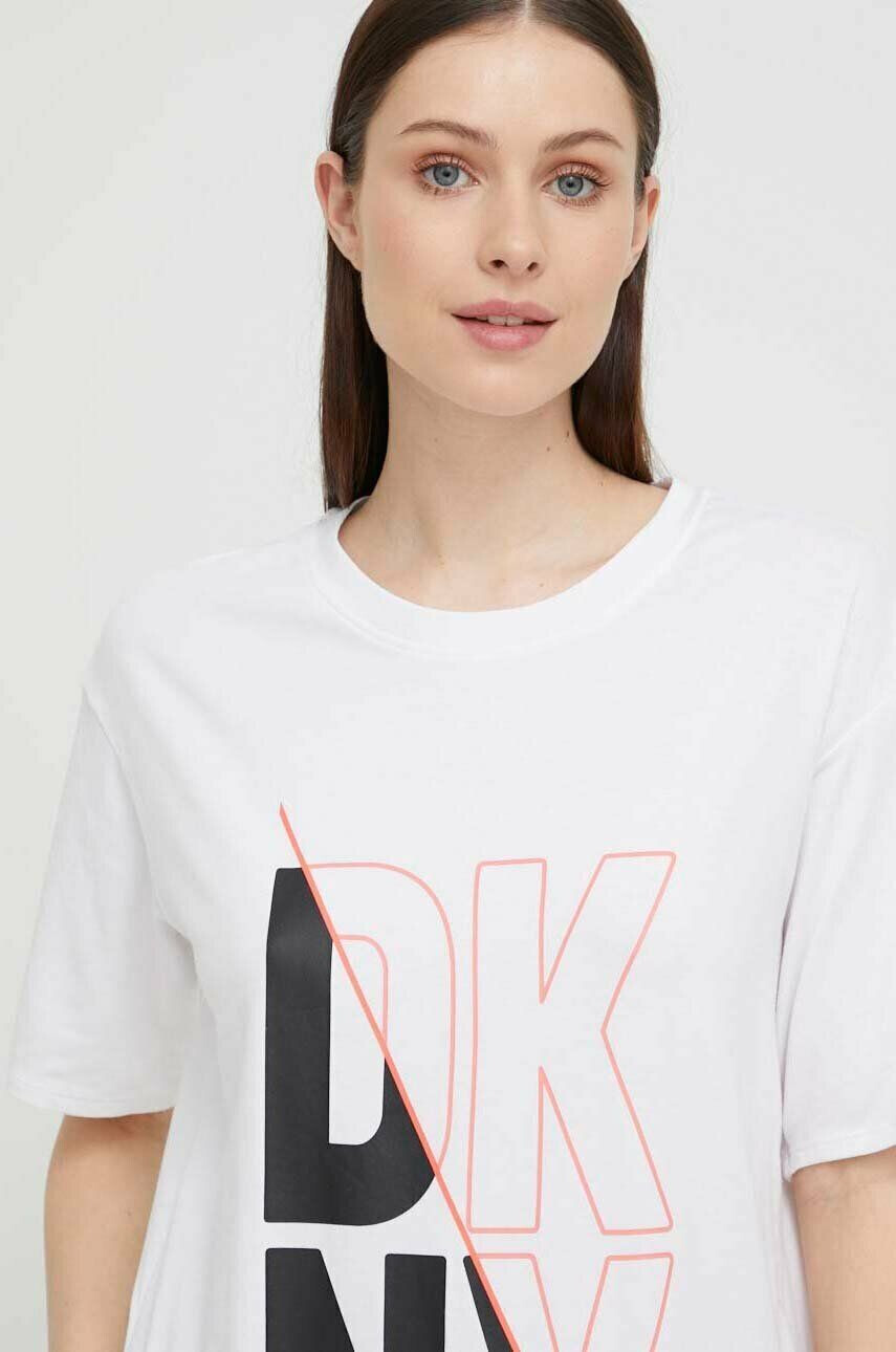 DKNY camasa de noapte femei culoarea alb - Pled.ro