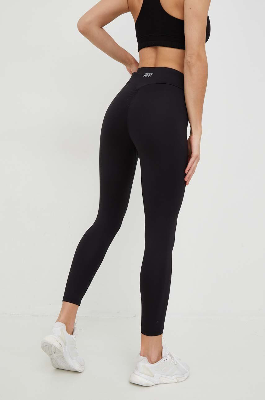 DKNY colanti femei culoarea negru neted - Pled.ro