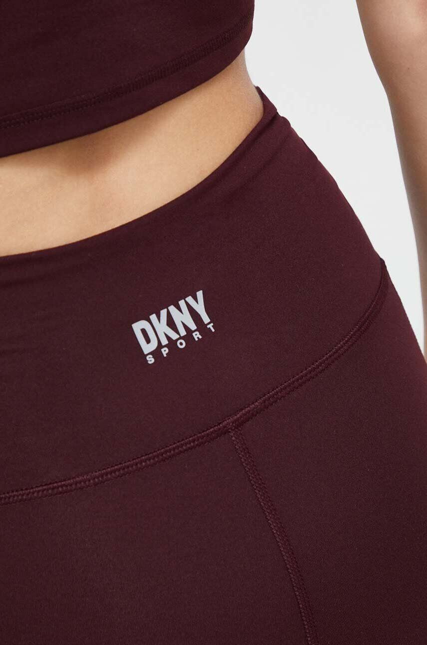 DKNY colanti femei culoarea bordo neted - Pled.ro