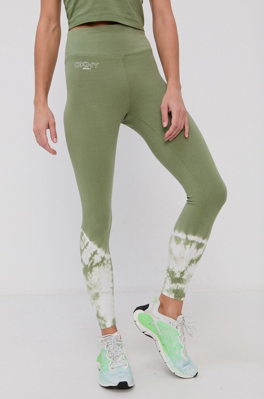 DKNY Colanți femei culoarea verde - Pled.ro