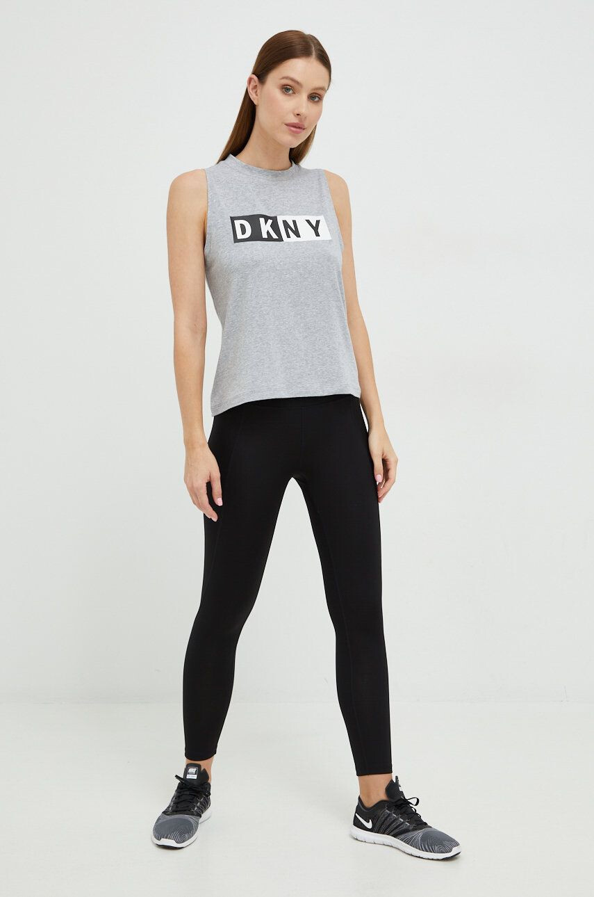 DKNY colanti femei culoarea negru neted - Pled.ro