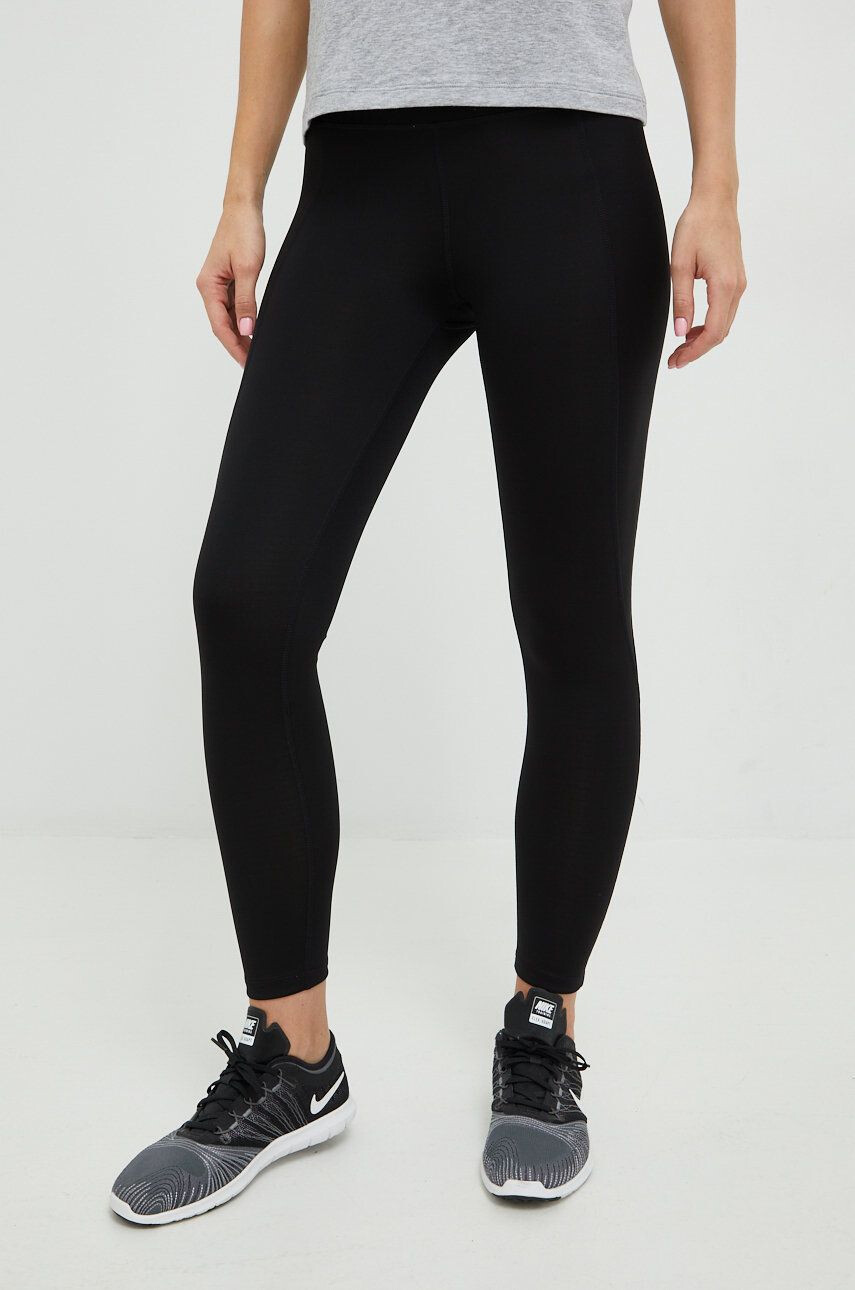 DKNY colanti femei culoarea negru neted - Pled.ro