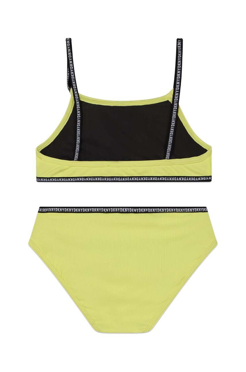 DKNY costum de baie pentru copii din două piese culoarea galben - Pled.ro