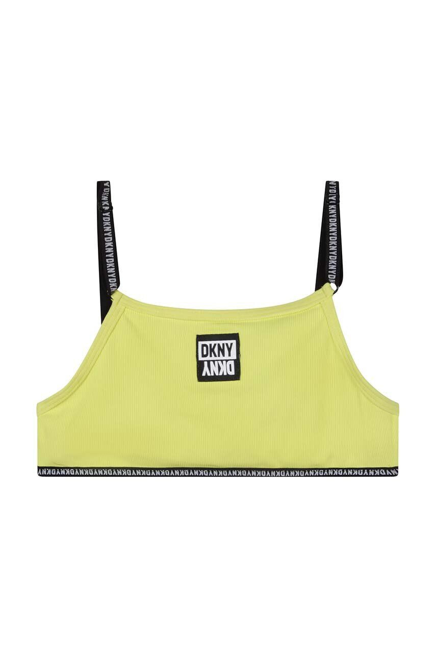 DKNY costum de baie pentru copii din două piese culoarea galben - Pled.ro